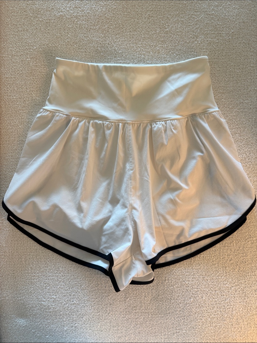 Wilson White Women's Athletic Shorts with Black Trim